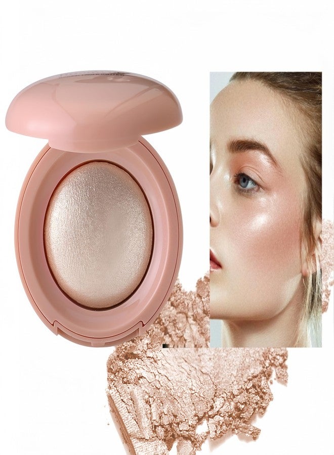 MAEPEOR Baked Highlighter Buildable Lightweight Natural Look Baked Highlighter Powder Palette, Highlight Face for a Shimmery or Matte Finish (Color 04) - Image 2